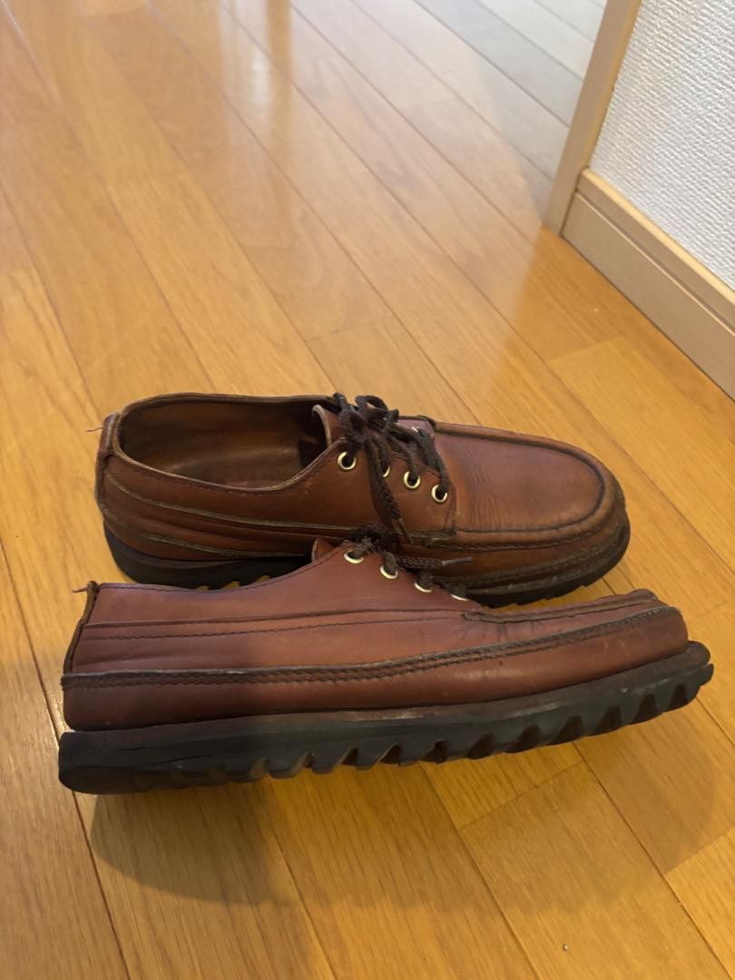 Russell Moccasin Co. トリプルバンプ ブラウン 7 E Russell Moccasin Triple Vamp Boots Brown Leather Size 10.5