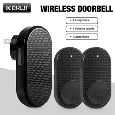 Wireless Doorbell Chime Plug-In Long Range Waterproof Receiver Remote Door Bell