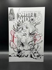 White Widow #6 Coloring Book Variant Signed Benny Powell And Jamie Tyndall White Widow #6 Coloring Book Variant Signed Benny Powell And Jamie Tyndall