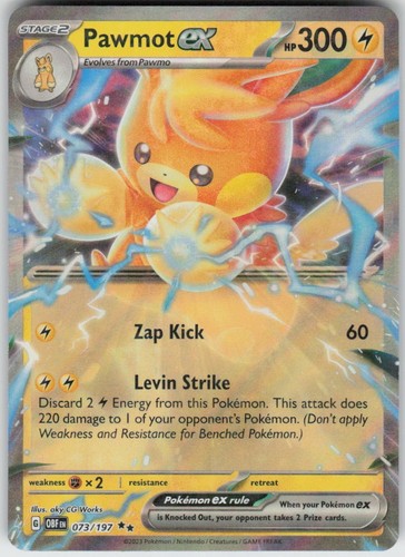 Pawmot ex 073/197 Double Rare Obsidian Flames Near Mint