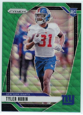 Tyler Nubin 2024 Panini Prizm #395 Rookie New York Giants Green Wave