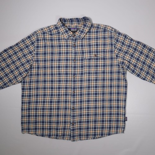 Patagonia Lightweight Fjord Flannel Long Sleeve Plaid Organic Cotton Mens XL - Picture 5 of 9