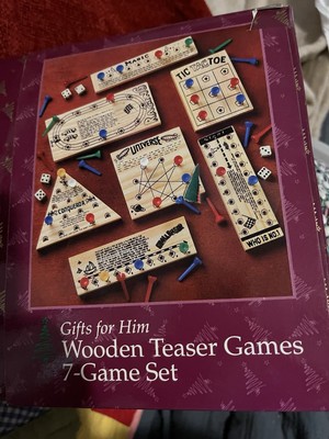 Solid Wood Brain Teasers - 7 Different Brain Buster Complete
