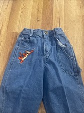 Vtg Y2K Toddler Winnie The Pooh Jeans Size 4T Tigger Baseball Denim Pants
