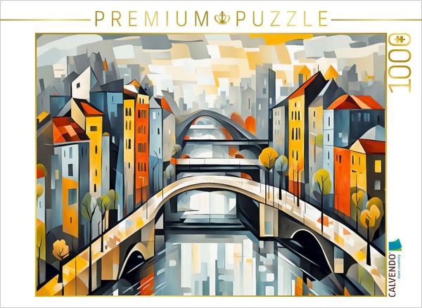 Calvendo Puzzle Autumn Atmosphere In The Abstract Metropolis | 1000 Pieces, Fini-image