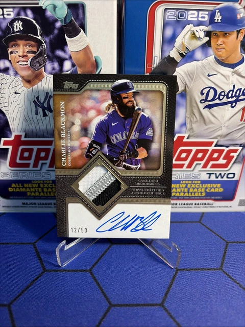 2025 Topps Flagship Autograph Patch Card Charlie Blackmon Topps Update /50
