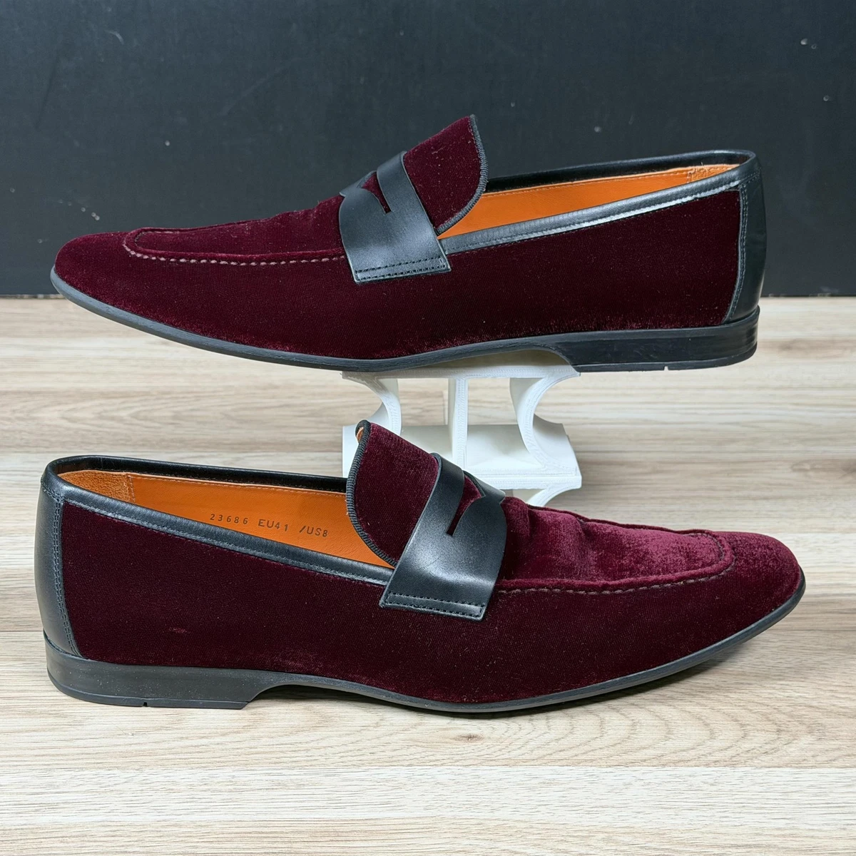 Magnanni Red Solid Dress Shoes for Men for sale | eBay display picture 1