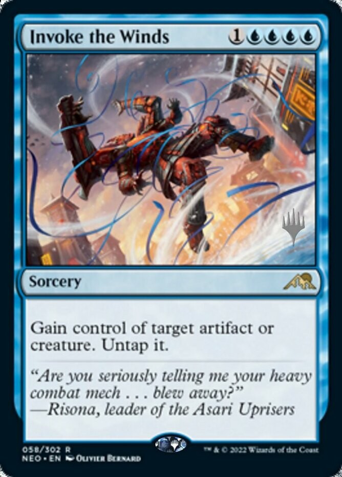 Slightly Played, English - 1 x MTG Invoke the Winds - Foil - Promo Pack MTG / Pr