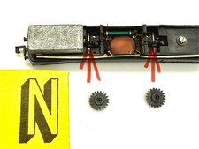 Piko N 2 Antriebsritzel +2 Achsen Drehgestell Spur N 11x3mm + 14x1,25mm geprüft