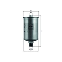 Kraftstofffilter Mahle Kl 88 FüR Audi Vw Autobianchi 100 C3 Coupe B2 Golf Ii Y10