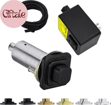 Garbage Disposal Air Switch Kit, Square Raised Push Button Ideal for Long Nails,