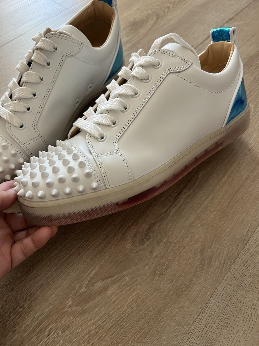 Christian Louboutin New $1,045 Spike Sneakers Shoes Trainers 42
