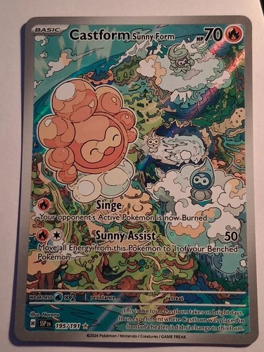 Castform Sunny Form 195/191 Sv08: Surging Sparks Holo