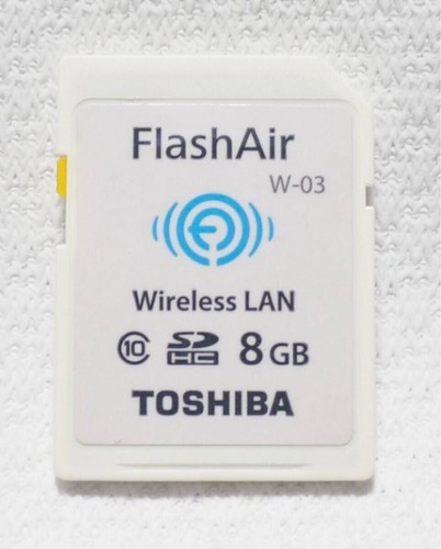 TOSHIBA W-03 FlashAir 8GB Memory Card Wireless Lan SDHC Class10 Made in Japan - Picture 2 of 3