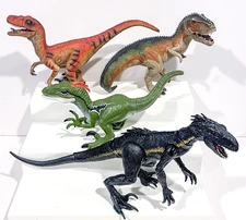 Large DINOSAUR figure Lot ADVENTURE FORCE Raptor SCHLEICH Robo Alive Dino Action