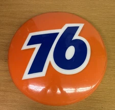 Original Union 76 Button Sign Plastic 17" Gas Station, Oil, Garage Advertising