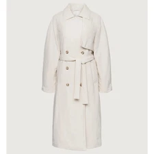 Oak + Fort  Women’s OVERSIZED PUFFER TRENCH COAT In Birch Size XS