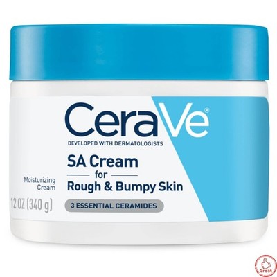 CeraVe SA Cream for Rough Bumpy Skin Unscented 12oz Salicylic Acid Ceramides