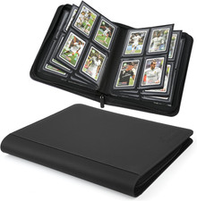 Toploader Binder,Toploader Hard Cases, 4-Pocket Pages Sleeves Hold up 128 Car...