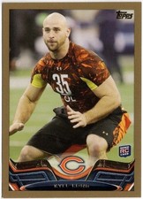 2013 Topps Gold Border Kyle Long Rookie Parallel Card RC #65 /2013 Bears. rookie card picture