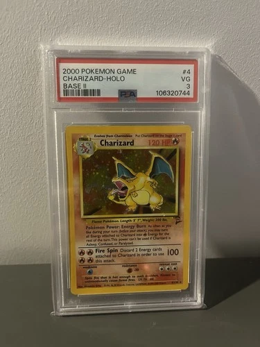 Charizard 4/130 2000 Base Set 2 Psa 3 Very Good New Psa Slabs