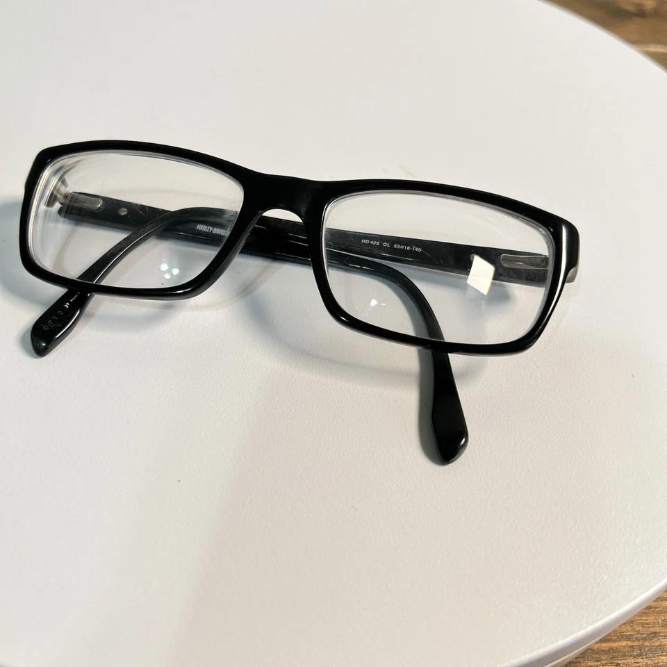 Marco de gafas Harley Davidson HD429 unisex negro borde completo rectangular 53-18-145 Foto 2 de 4