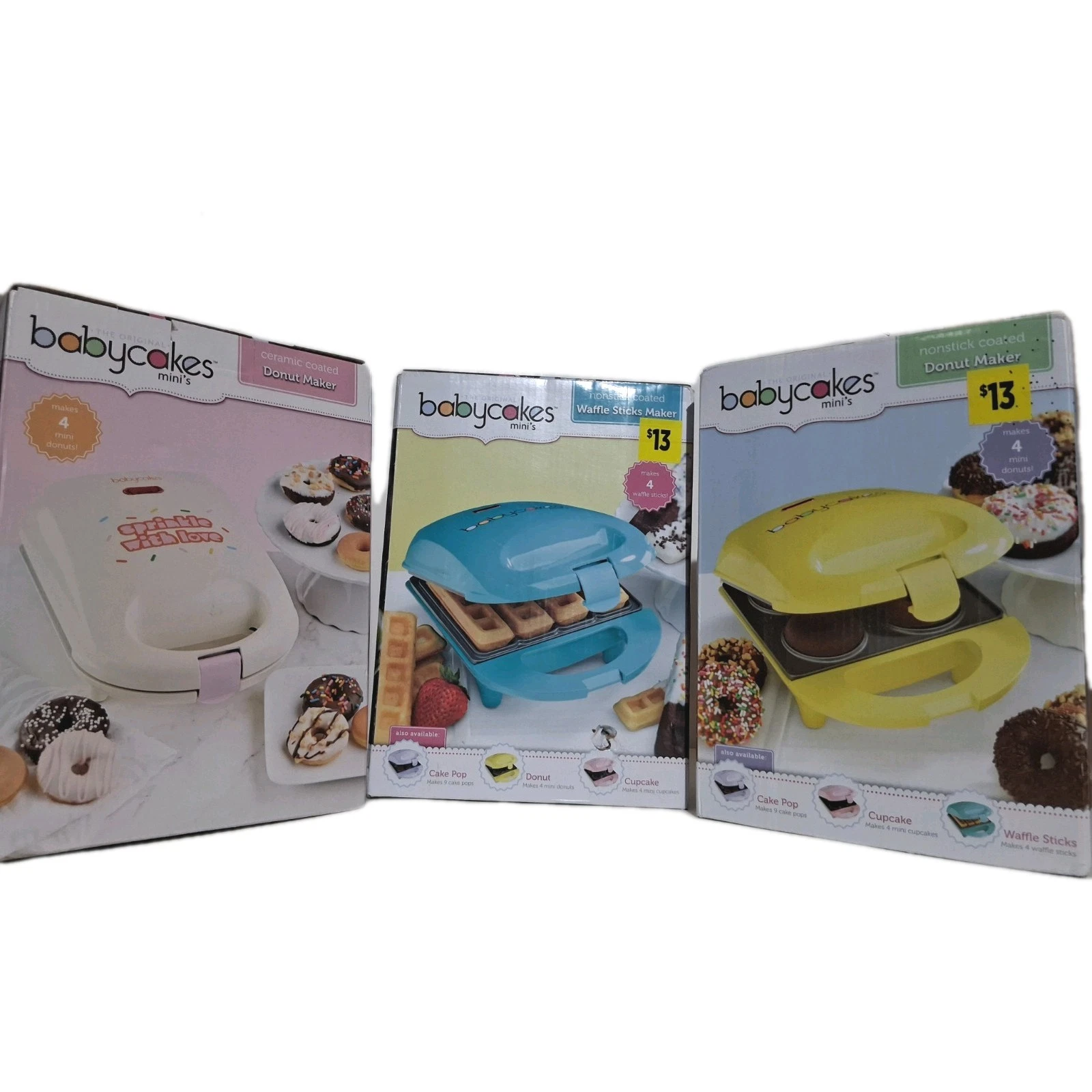Babycake Mini Donut Maker Waffle Stick Maker Donut Maker Ceramic Nonstick Coated