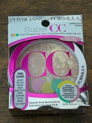 Physicians Formula Super CC Pressed Powder - Light + Medium 6216 RARE HTF EXP18+