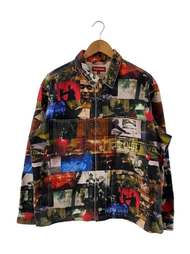 Veste Supreme G 21FW Nas et DMX collage denim corvée manteau M motif total occasion