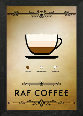 Raf Coffee Framed Wall Art Poster Canvas Print Picture
