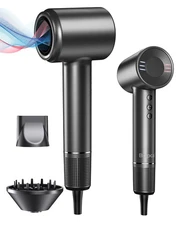 Hair Dryer - 150,000RPM High-Speed Ionic Hair Dryer for 1-5 Mins Fast-Drying,...