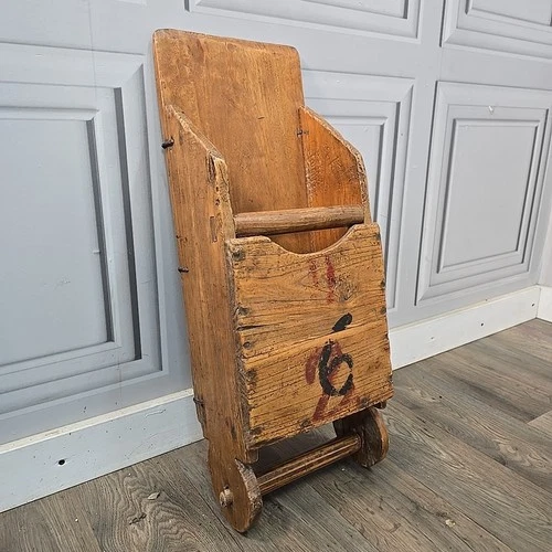 Antique Wooden Grain Scoop - Chinese Rustic Farmhouse Tool - Display Storage