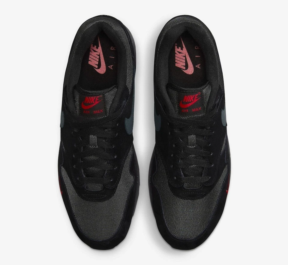 Zapatillas Nike Air Max 1 Bred Negro Rojo 44.5 46 47.5 US 12 13 FV6910-001 - Imagen 3 de 4