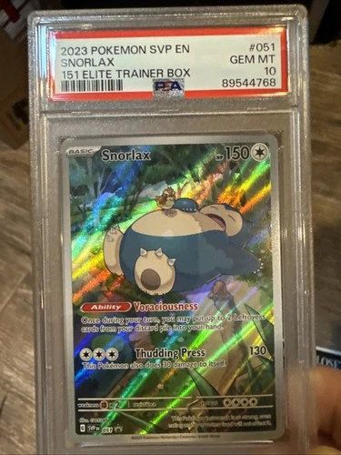 PSA 10 GEM MINT Snorlax ETB SVP 051 Black Star Pokemon 151 2023 English