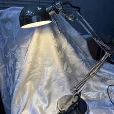 Ikea Forsa Articulated Adjustable Desk Lamp Chrome Finish Drafting Light