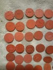  WWII OPA Red 1 Point Food Ration Tokens, Good Condition, Unrestored, Lot Of 100 — photo 2