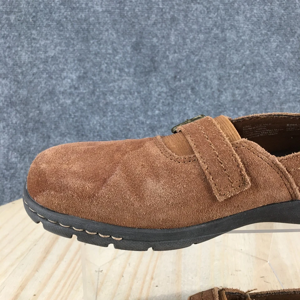 Croft&Barrow Zapatos Mujer 9.5 M Mocasines Sin Cordones Marrón Gamuza Punta Redonda Informales Foto 4 de 4