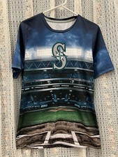 MLB Seattle Mariners Stadium Home Plate All Over Print T-Shirt Youth Size XL