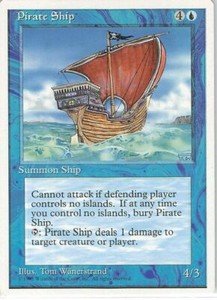 Pirate Ship *Rare* Magic MtG  Fourth 4th Edition LP
