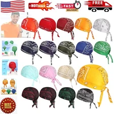 Flexible 18-Pack Do Rag Skull Caps with Breathable Fabric - Perfect for Bikers