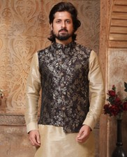 3 Pc Indian Mens Wedding Bollywood Party Wear Designer Ethnic Wear Kurta Payjama