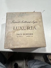 🔵 1920s HARRIET H. AYER LUXURIA FACE POWDER & BOX  NEVER USED ANTIQUE
