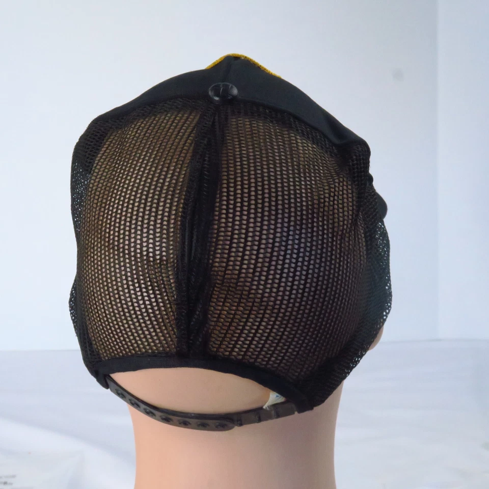 Vintage 70s/80s National Rilfle Association NRA Black Gold Mesh Trucker Hat Cap - Image 4 of 4