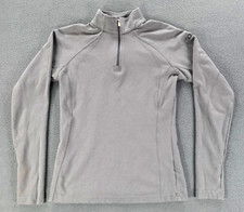 Spyder Sweater 1/4 Zip Mock Neck Women's Gray Size M Long Sleeve Top Activewear