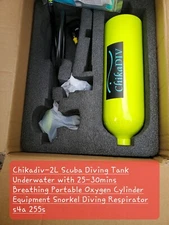 Chikadiv-2L Scuba Diving Tank Underwater with 25-30mins Breathing Portable...