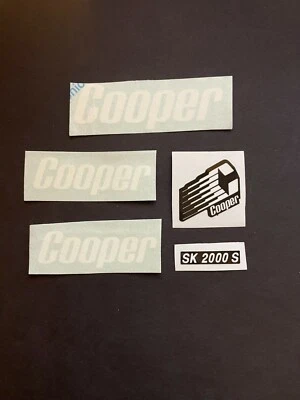 Cooper SK2000 Replicated Refurb / Restoration Decals White High Quality 5pcs