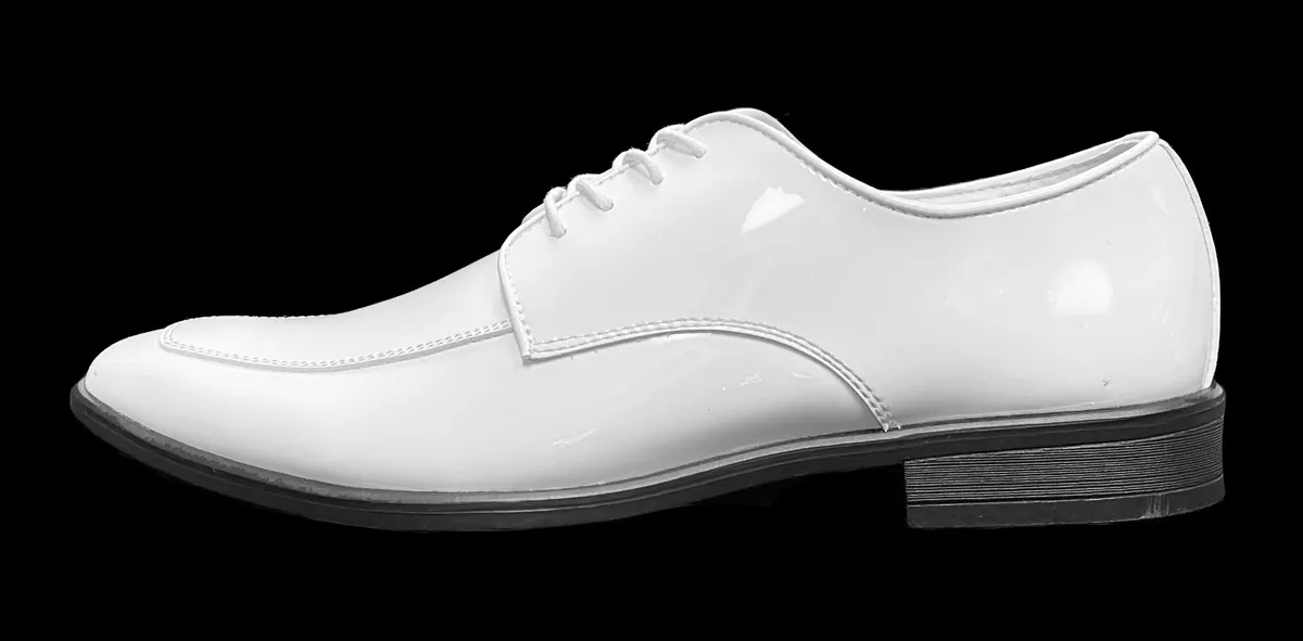 Mens white hotsell patent shoes