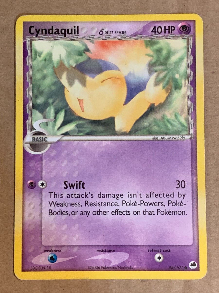 Pokemon Card Ex Dragon Frontiers Cyndaquil 45/101.