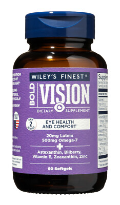 Wiley's Finest Bold Vision ProActive Omega-7 Eye Support 550mg 60 Softgels