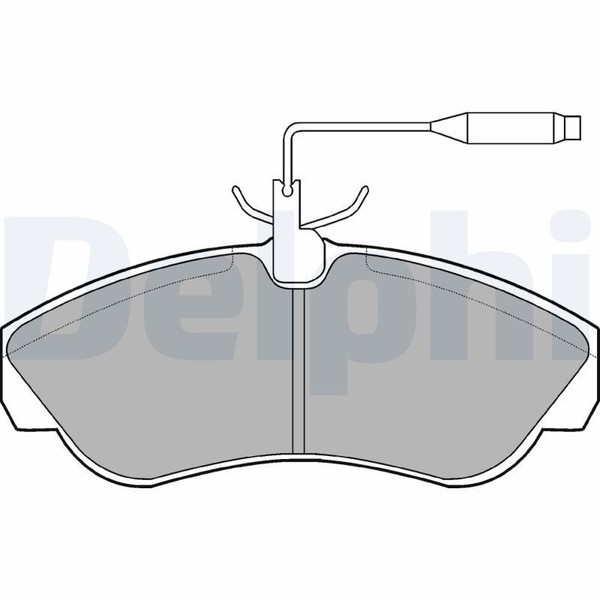 Delphi LP878 Bremsbelagsatz, Scheibenbremse FüR CitroËN Passend FüR Fiat-image